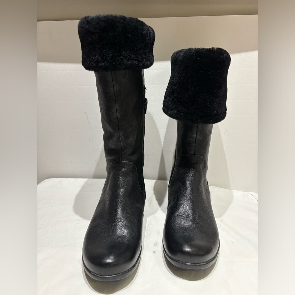 Ecco Jabart Fur Black Women's Boots